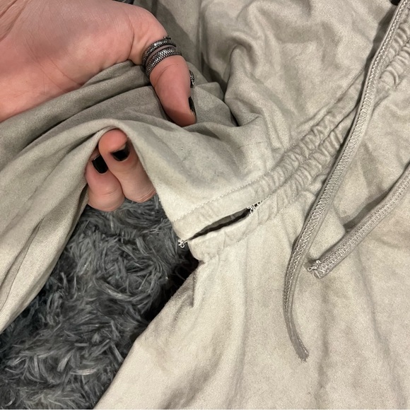 Dolls Kill x Darker Wavs FADER V-CUT WASHED BELL BOTTOMS - ECRU - Picture 6 of 6